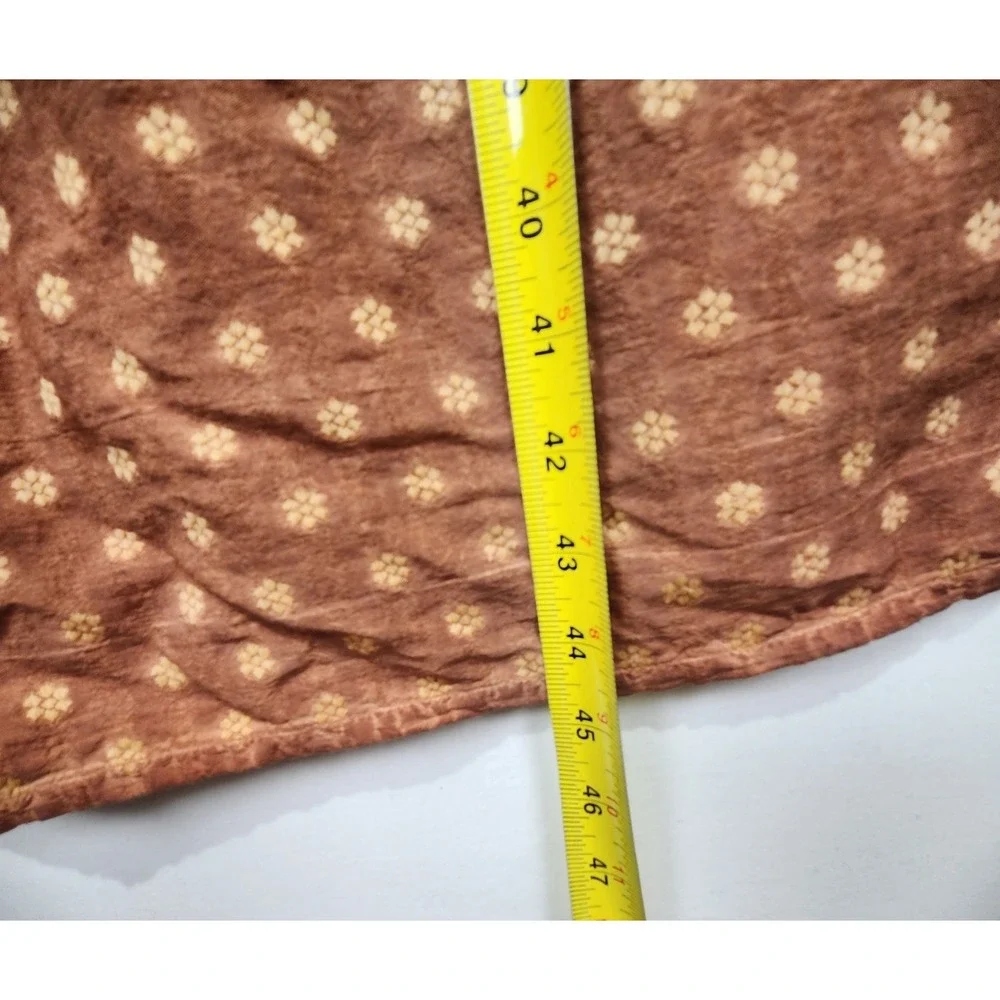 Cleo + Wolf Women's Floral Textured Country Style Midi Dress Brown Size S - Picture 6 of 7